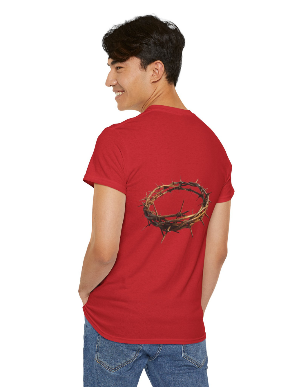 T-Shirt — "Unashamed: Followers of Jesus" Christian Tee (Crown of Thorns Back Print) Unisex Faith Shirt