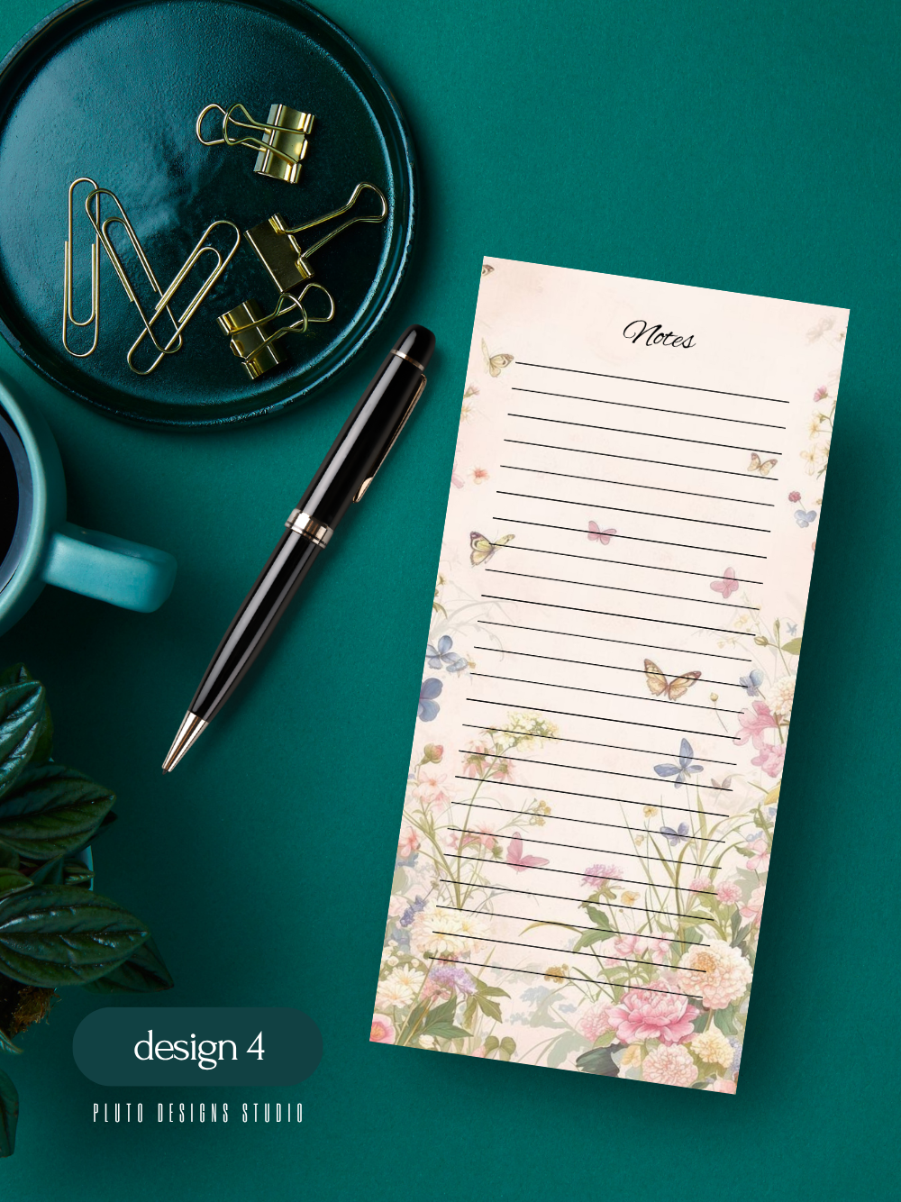 Floral Gardens Notepad set Writing Pad | Memo Pad