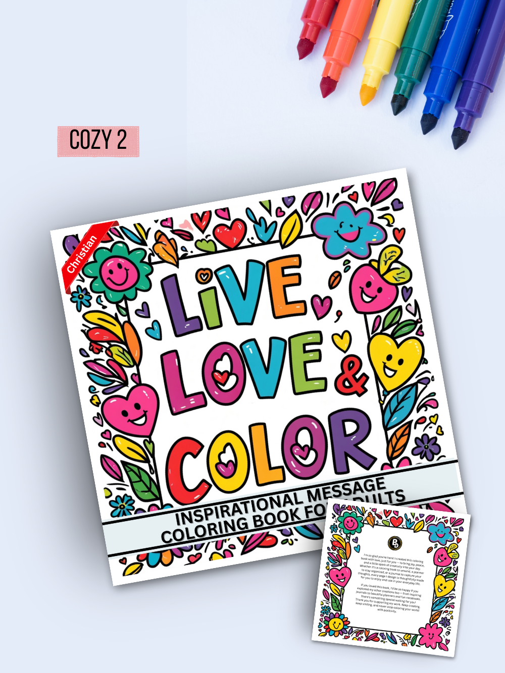 50 Inspirational Coloring Book for Adults: Christian Message Patterns to Color - Bold & Easy Positive Christians Affirmations for Adults Men Women & Teens