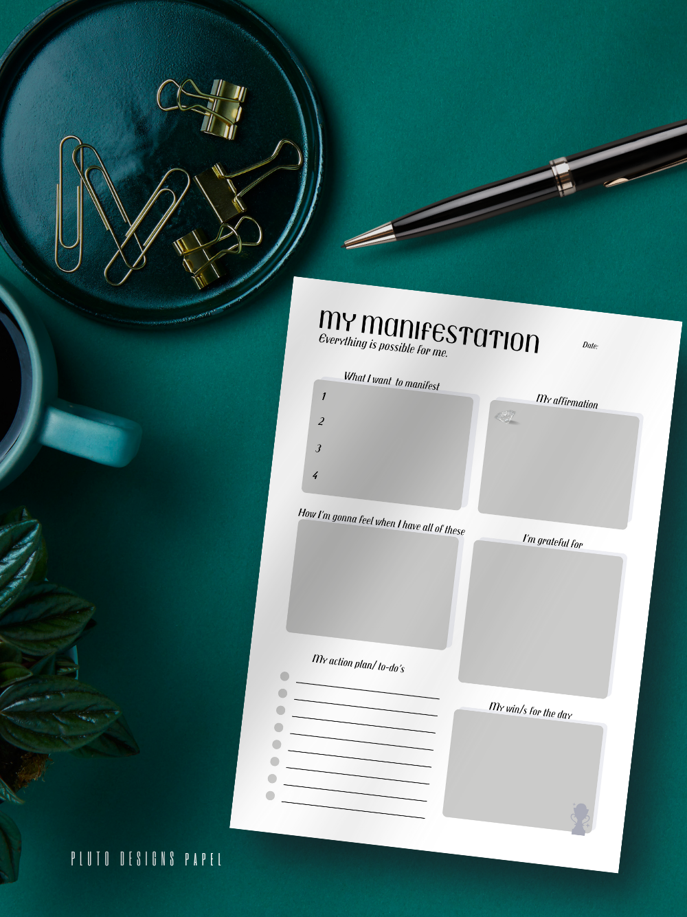 Manifestation Notepad – Daily Law of Attraction Journal Sheets for Intentions &amp; Goals