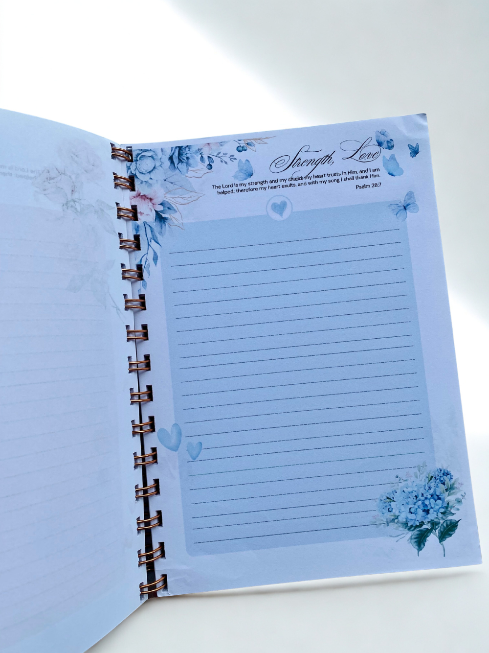 Vintage Floral Notebook Journal with Flower Detail in Spiral Bound