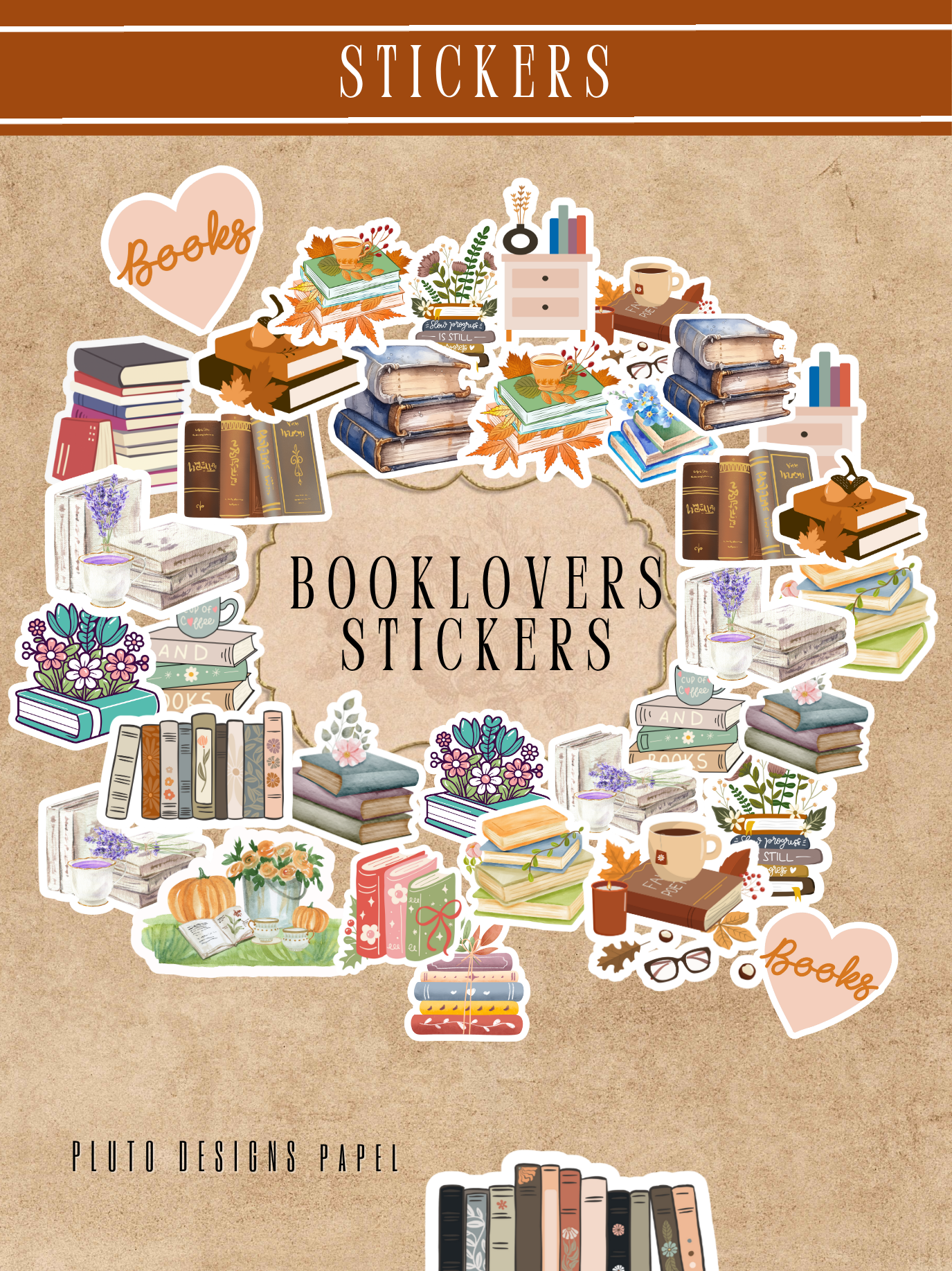 Book Illustrations for Book Lover Sticker | Stickers set