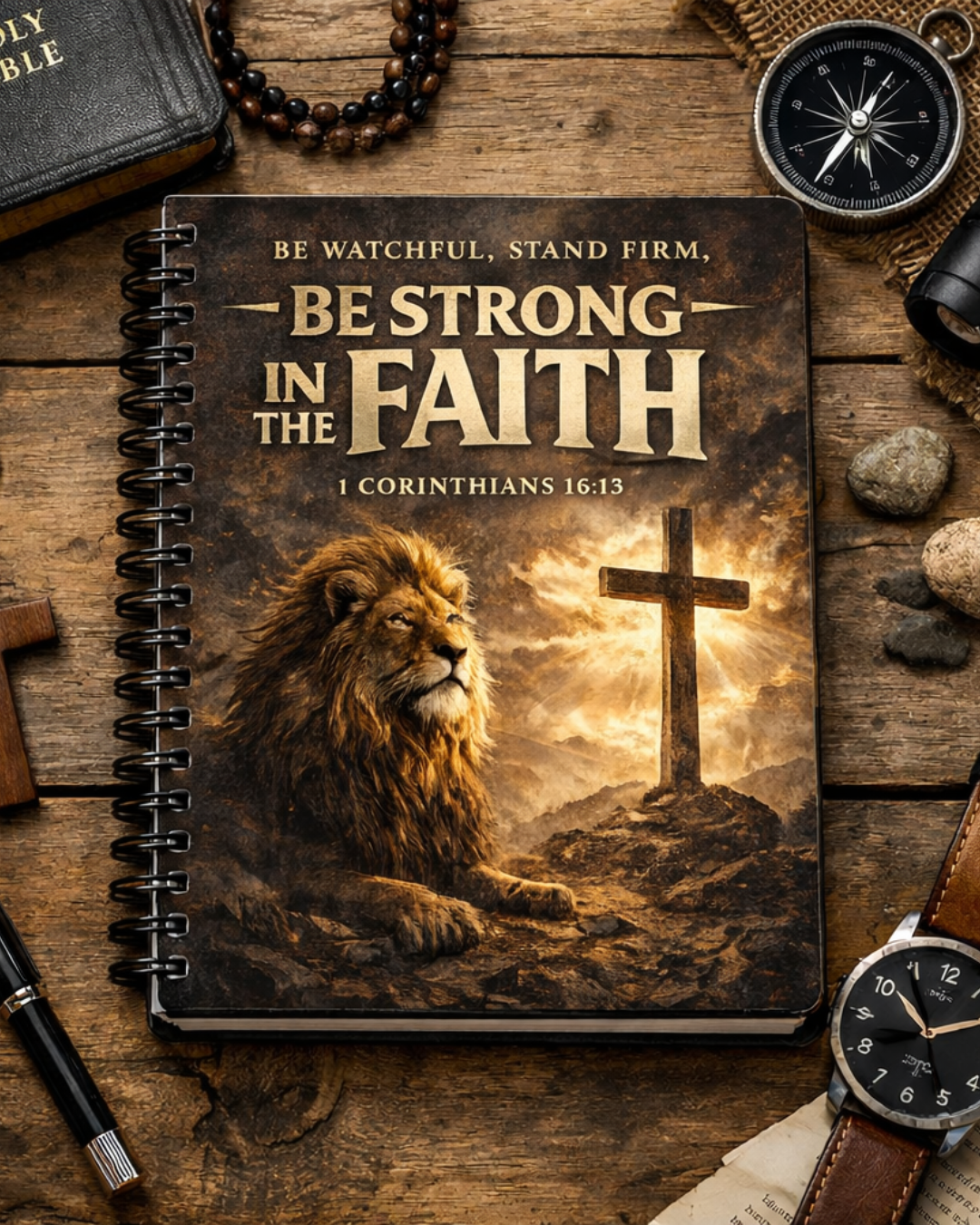 Man of Faith Journal Notebook | Christian Theme Stationeries