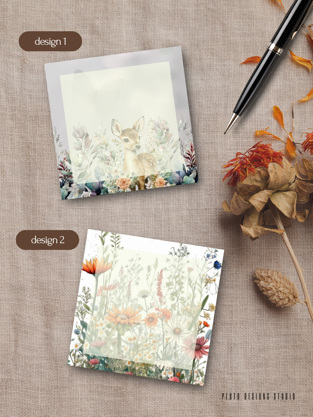 Floral Gardens Notepad set Writing Pad | Memo Pad