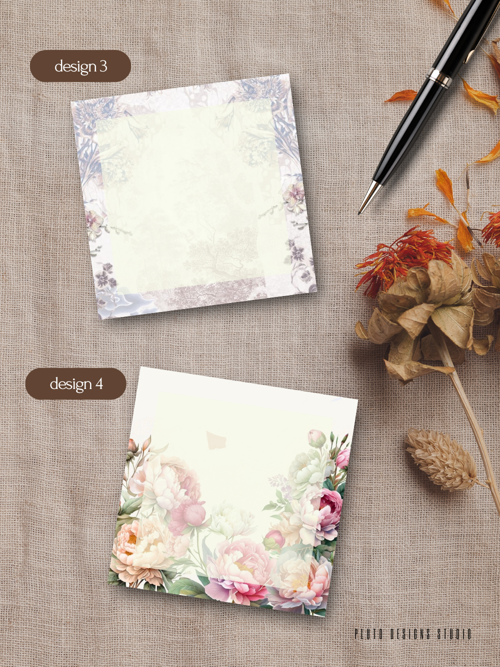 Floral Gardens Notepad set Writing Pad | Memo Pad