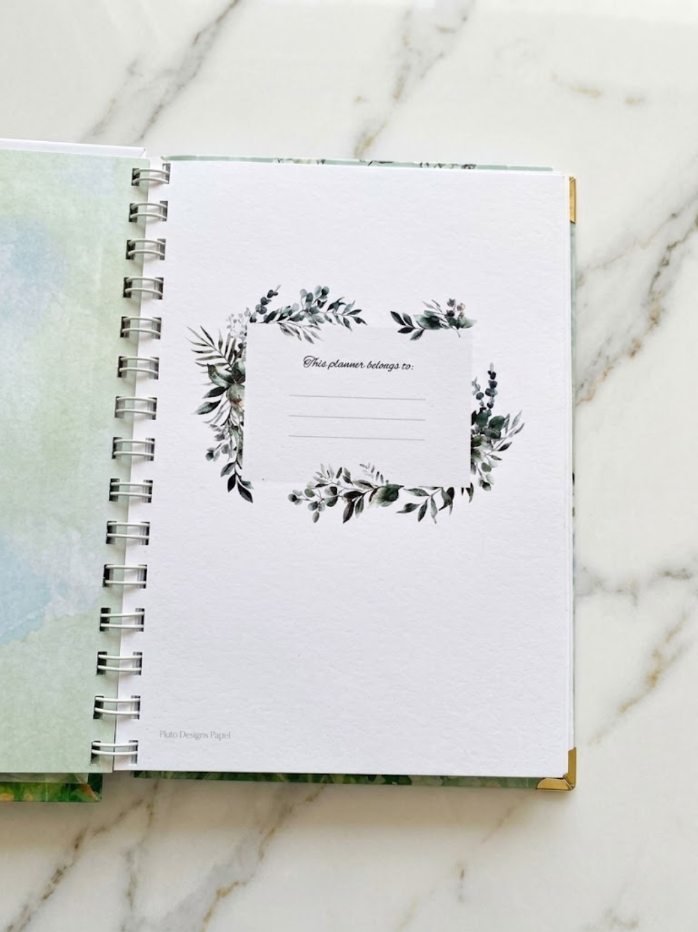 Green Garden Undated A5 Planner | Nature-Inspired Weekly & Monthly Planner by Pluto Designs Studio Papel