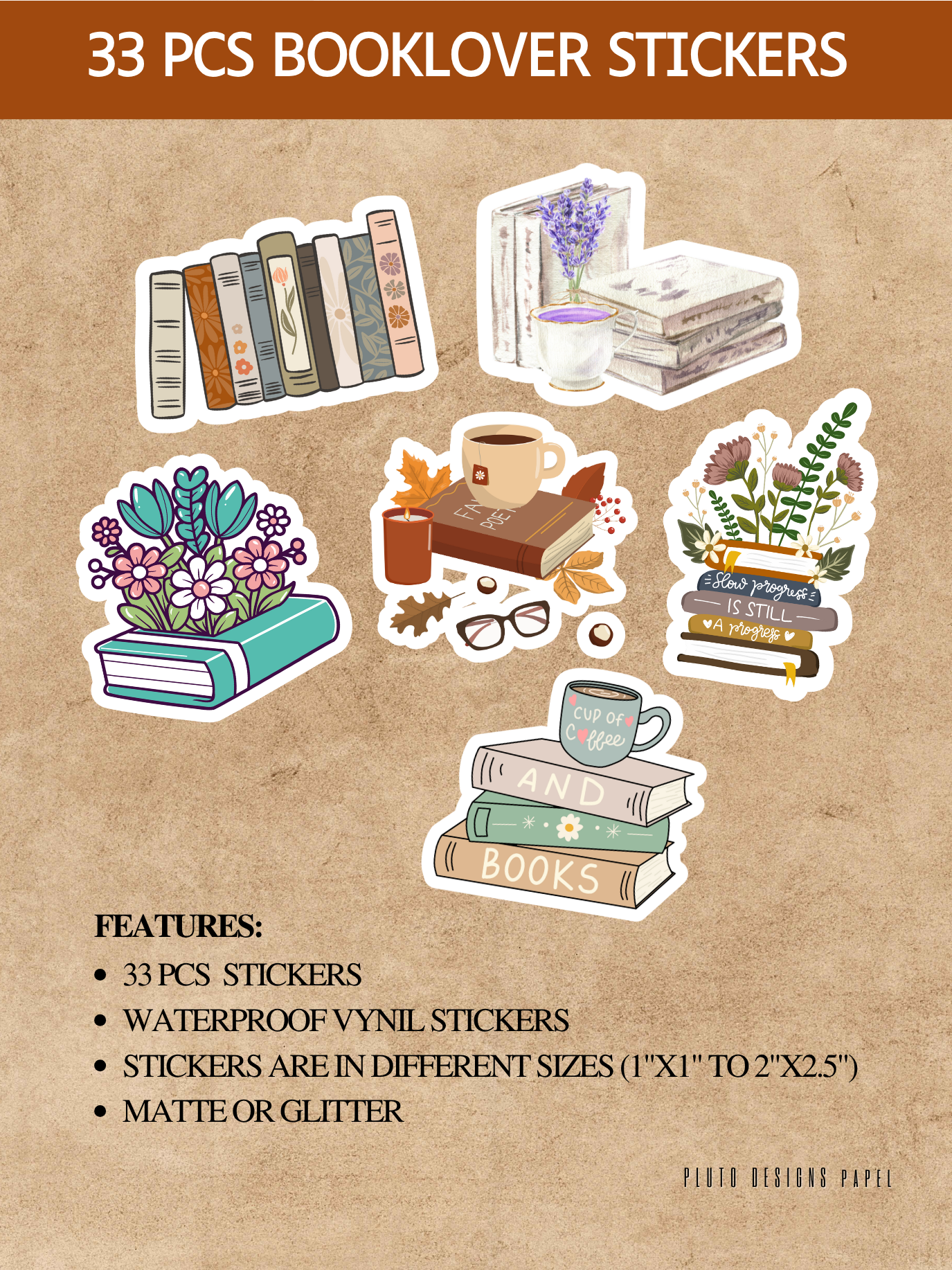 Book Illustrations for Book Lover Sticker | Stickers set