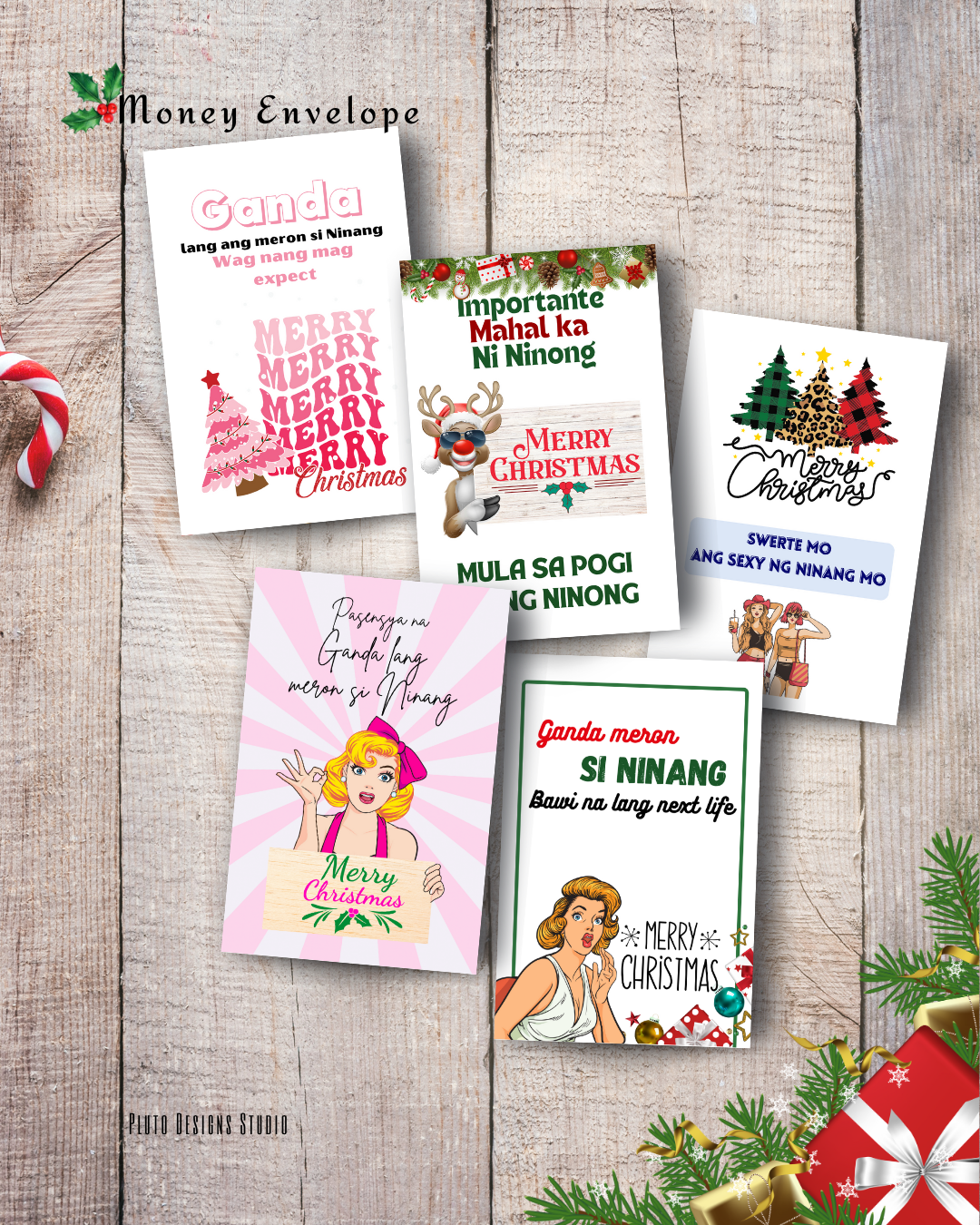 Holiday-Themed Retro & Fun Money Angpao Mini Envelopes