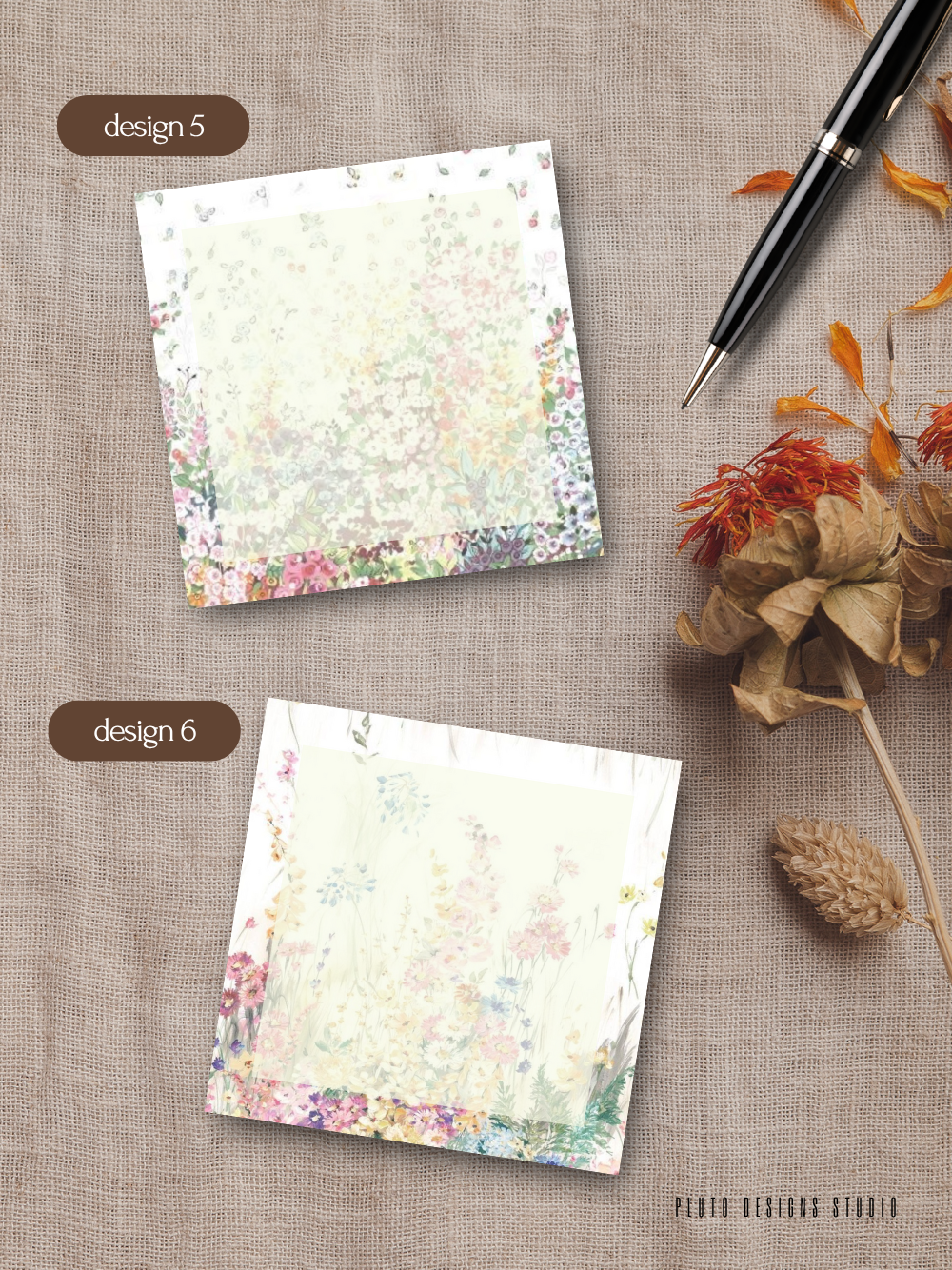 Floral Gardens Notepad set Writing Pad | Memo Pad