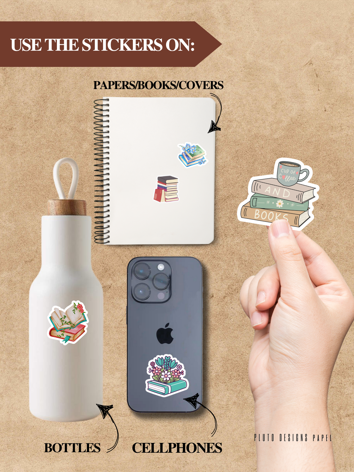 Book Illustrations for Book Lover Sticker | Stickers set