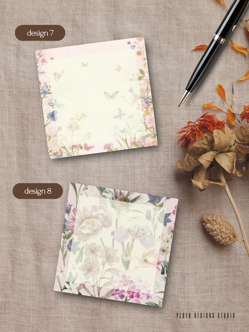 Floral Gardens Notepad set Writing Pad | Memo Pad