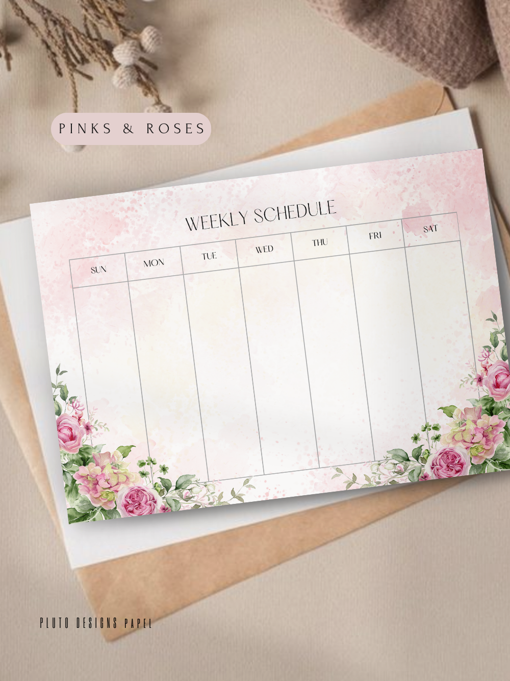 Undated A4 Weekly Planner & Monthly Checklist To-do List – 7 Designs Notes