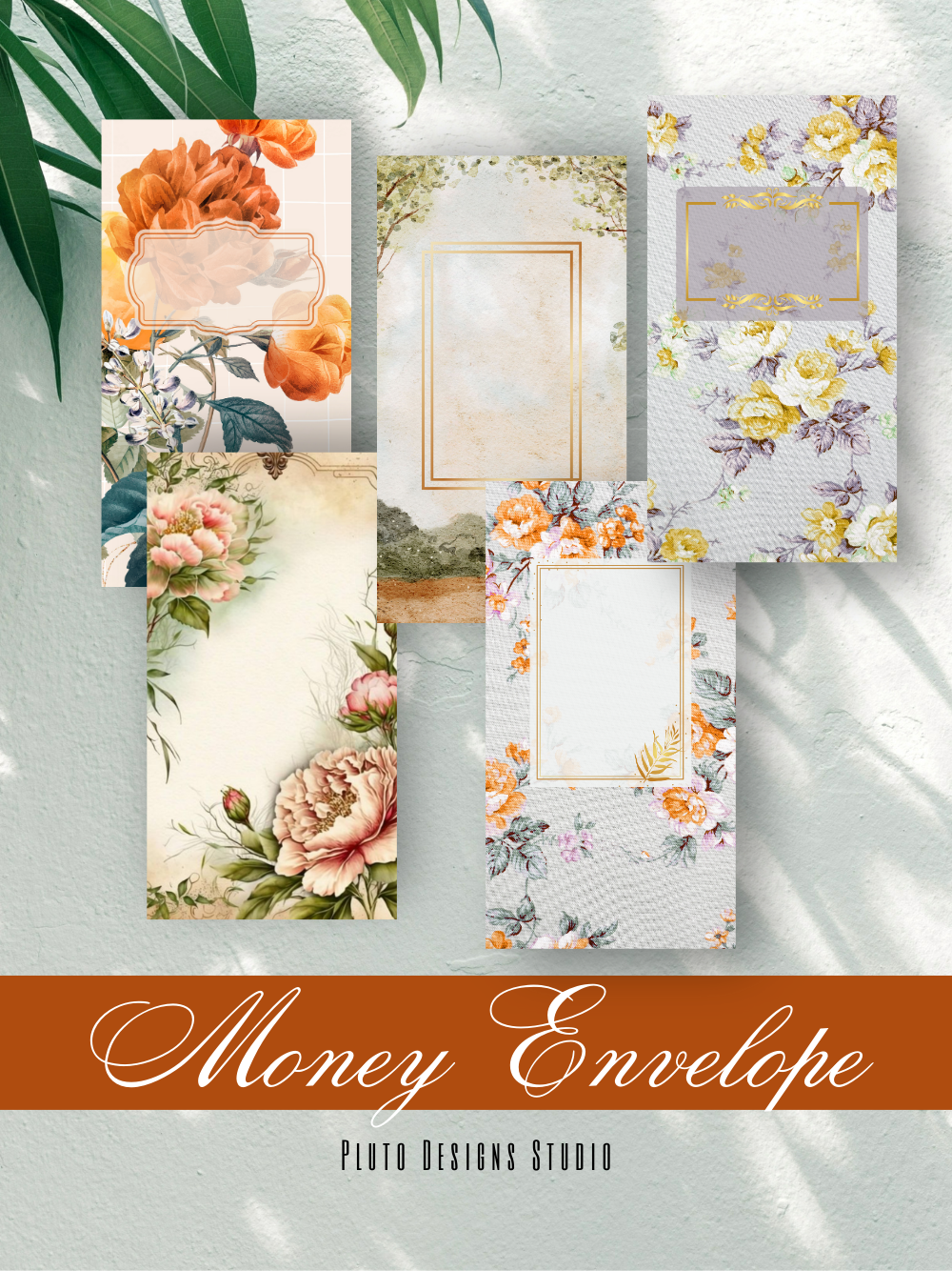 Money Envelope Vintage & Elegant Florals Batch Floral Garden 2