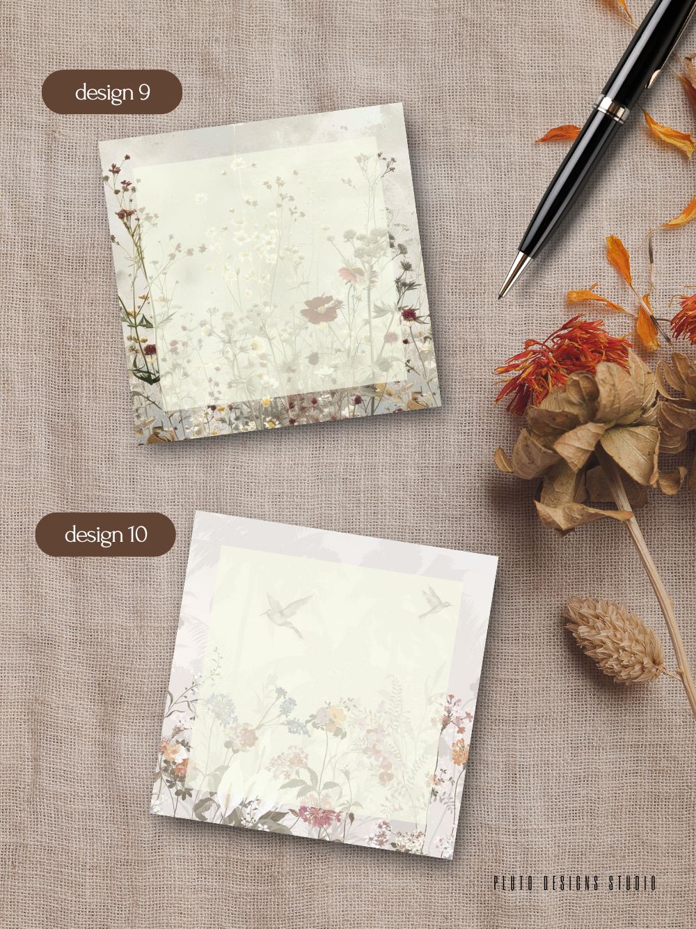 Floral Gardens Notepad set Writing Pad | Memo Pad