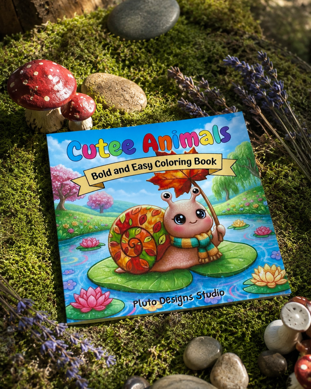 Cute Animal Coloring Book | Bold & Easy Pocket Coloring Book | 4x4 Mini Coloring Book for All Ages