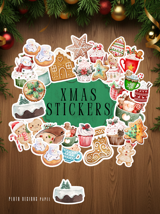 Christmas Holiday Sticker 38-pc Waterproof| Stickers set 4