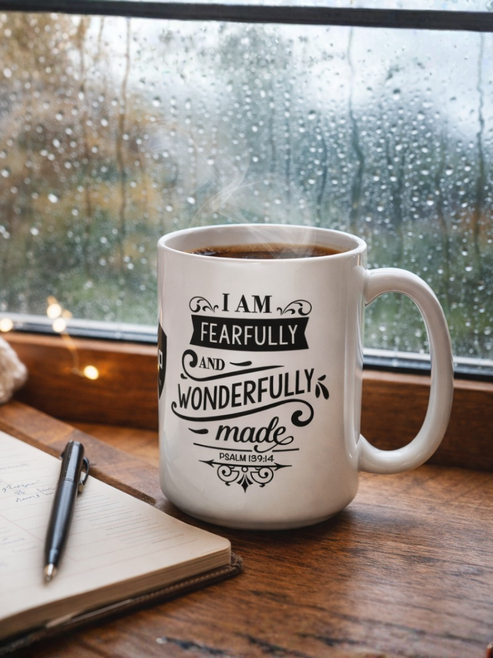Inspirational Christian Coffee Mug — 'Faithfully, Family, Wonder' Ceramic Mug (11oz & 15oz)