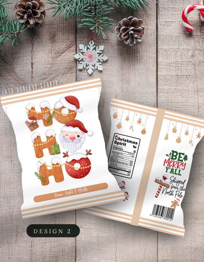 Christmas-Themed Chip Bags for Holiday Season B1