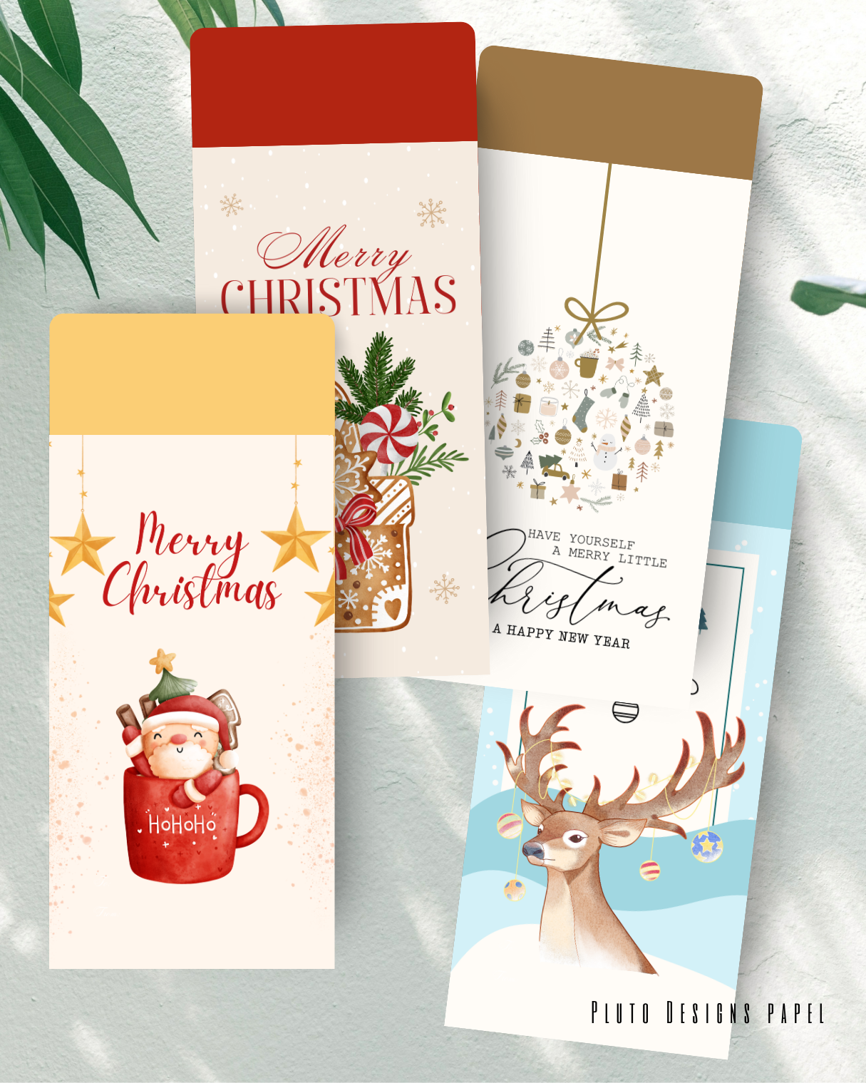 Christmas Money Envelopes holiday Theme 1