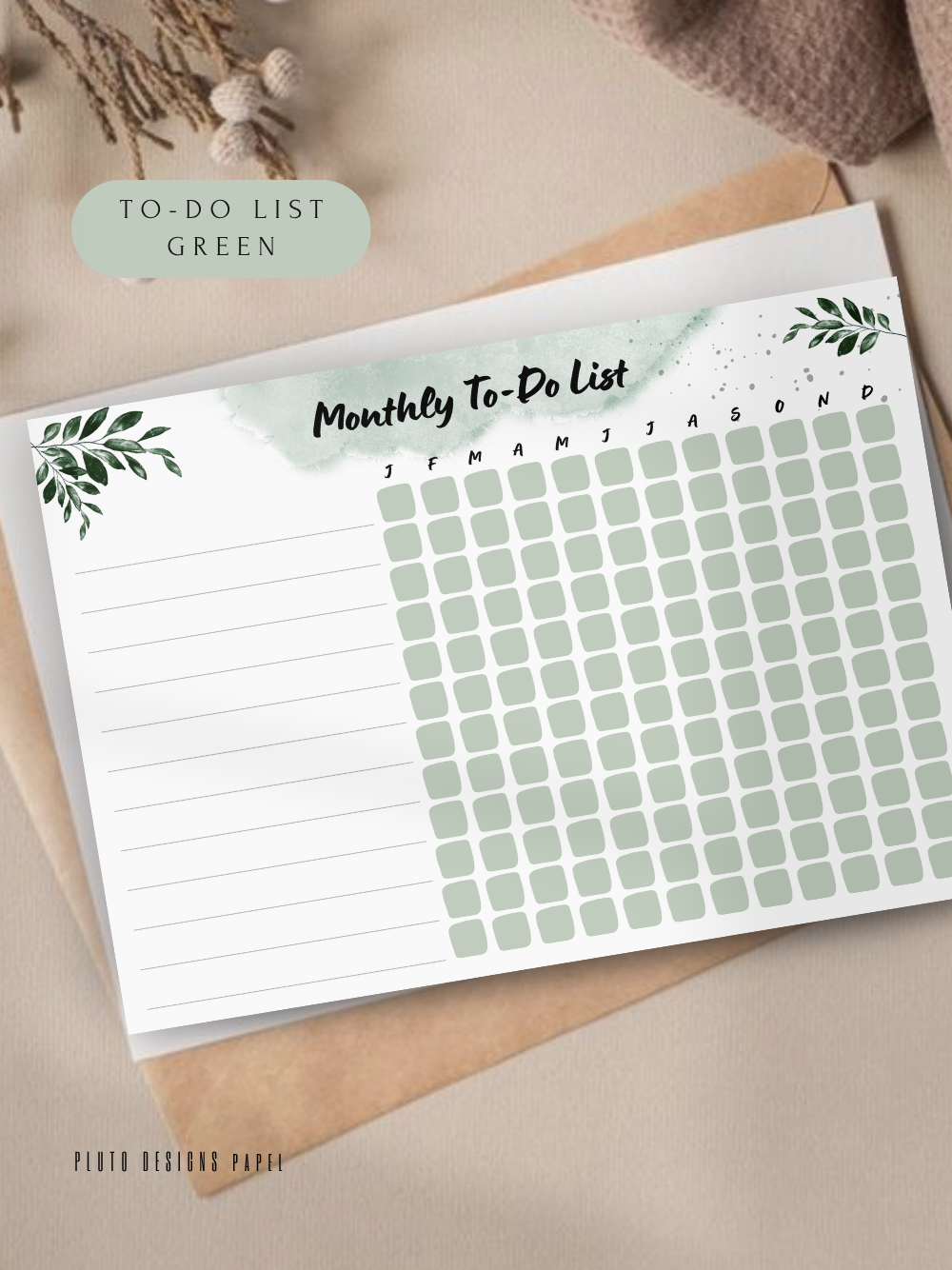 Undated A4 Weekly Planner & Monthly Checklist To-do List – 7 Designs Notes