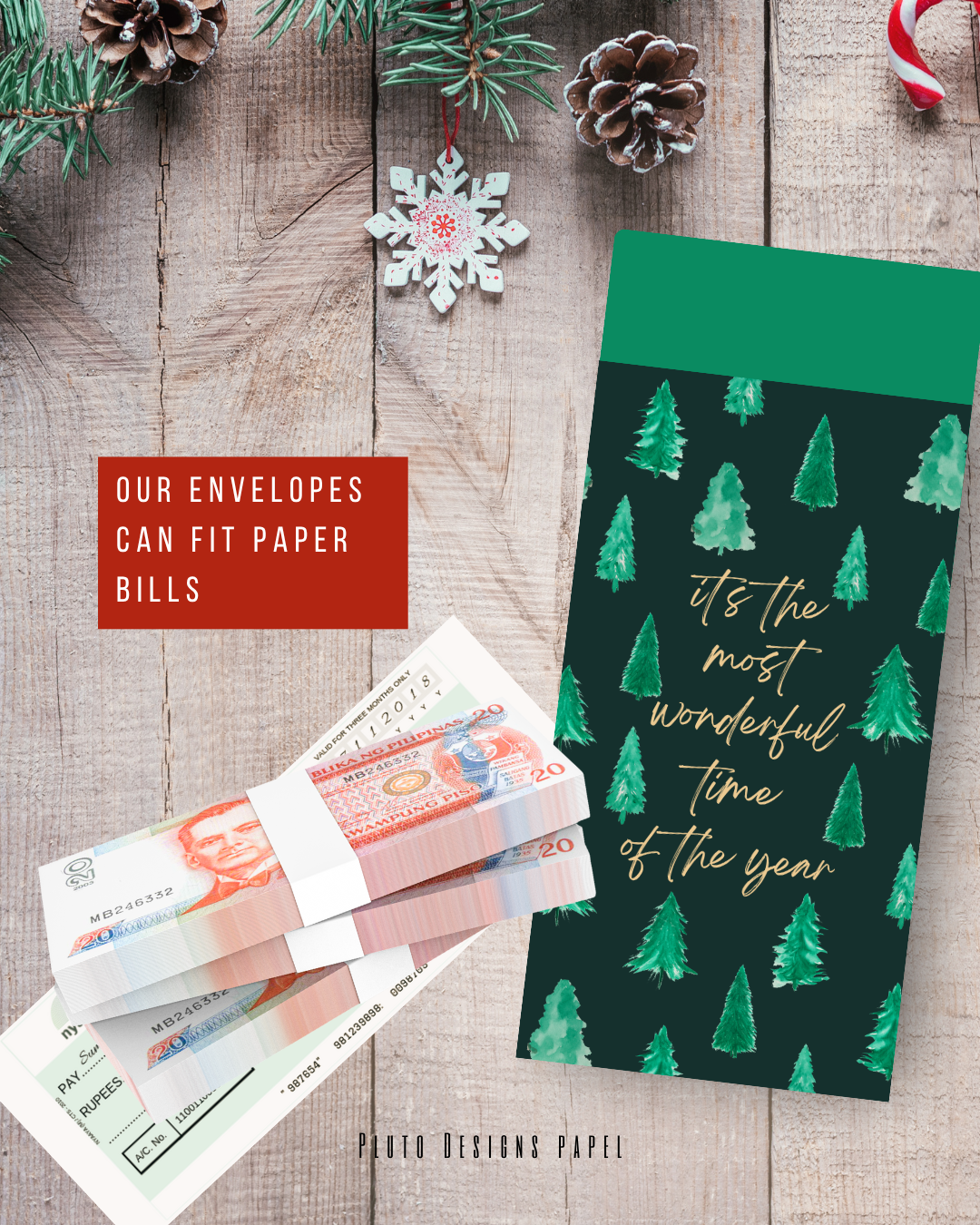 Money Envelope Holiday Christmas Theme 3