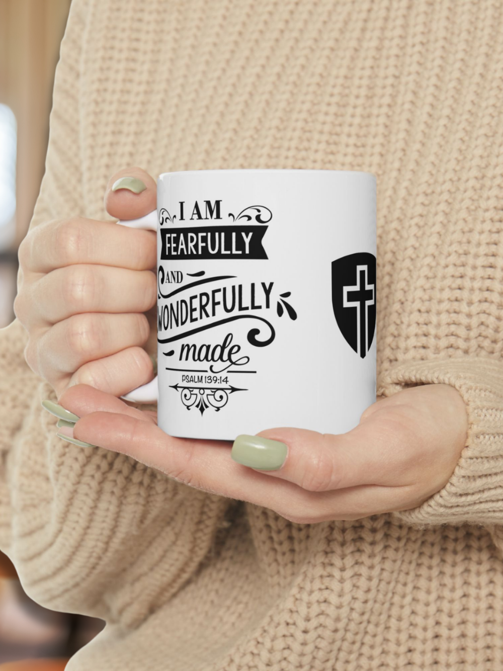 Inspirational Christian Coffee Mug — 'Faithfully, Family, Wonder' Ceramic Mug (11oz & 15oz)