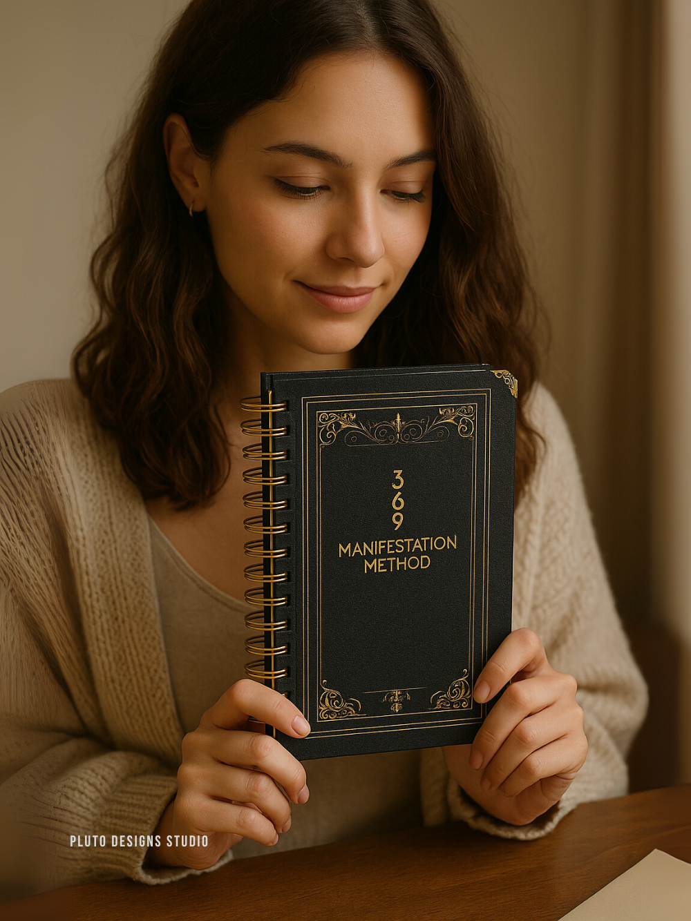369 Manifestation Method Journal Black Cosmic Theme