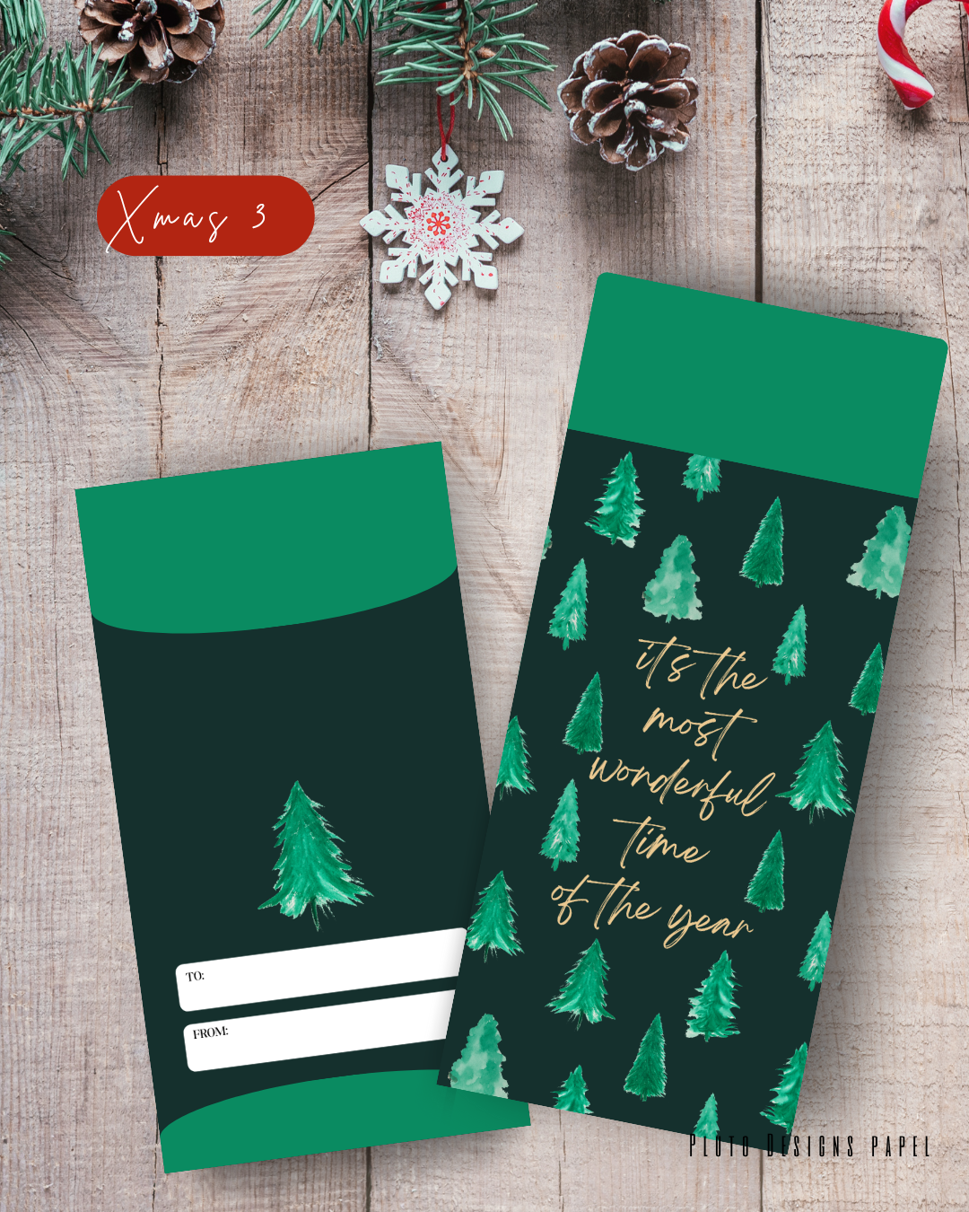 Money Envelope Holiday Christmas Theme 3