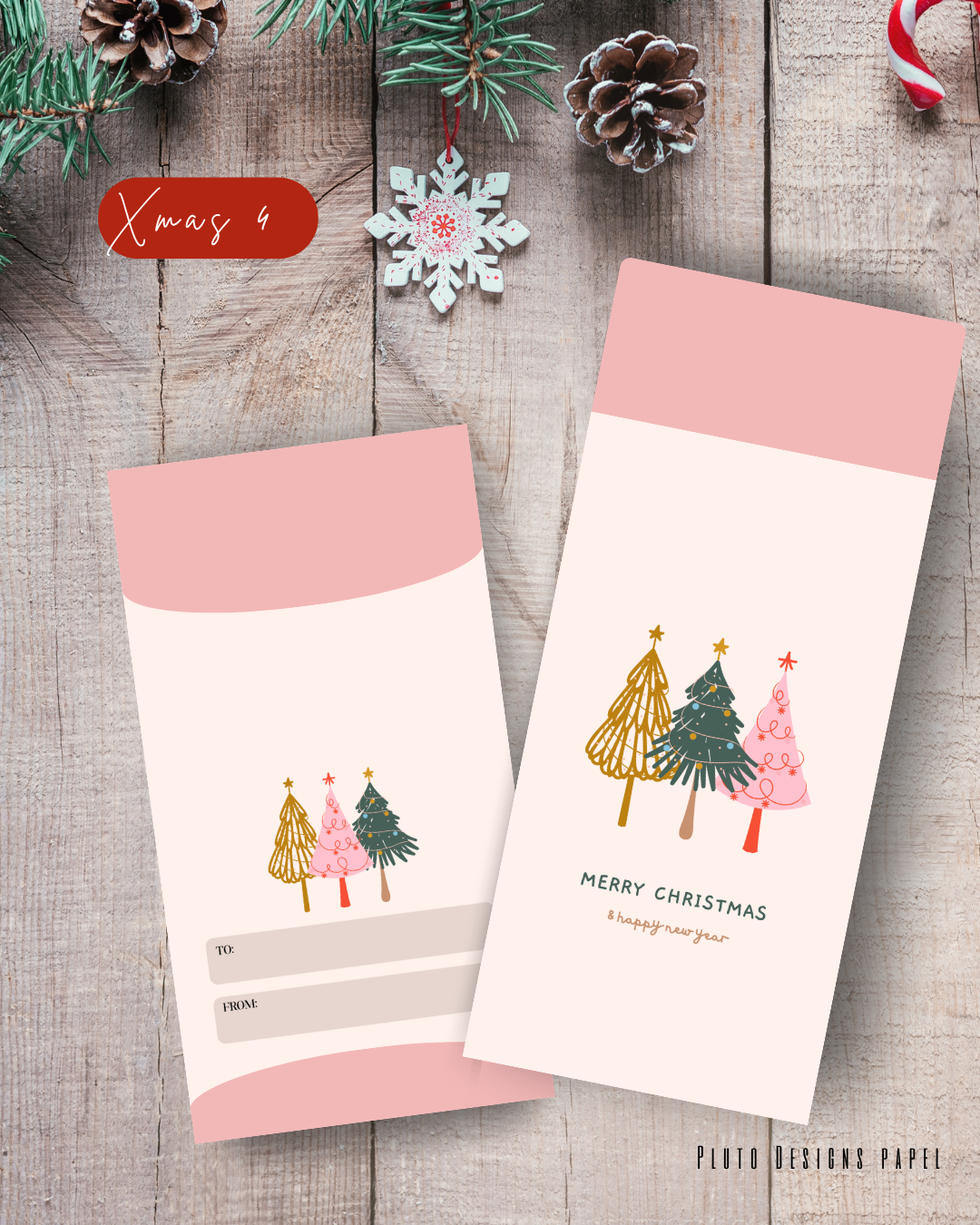 Money Envelope Holiday Christmas Theme 3