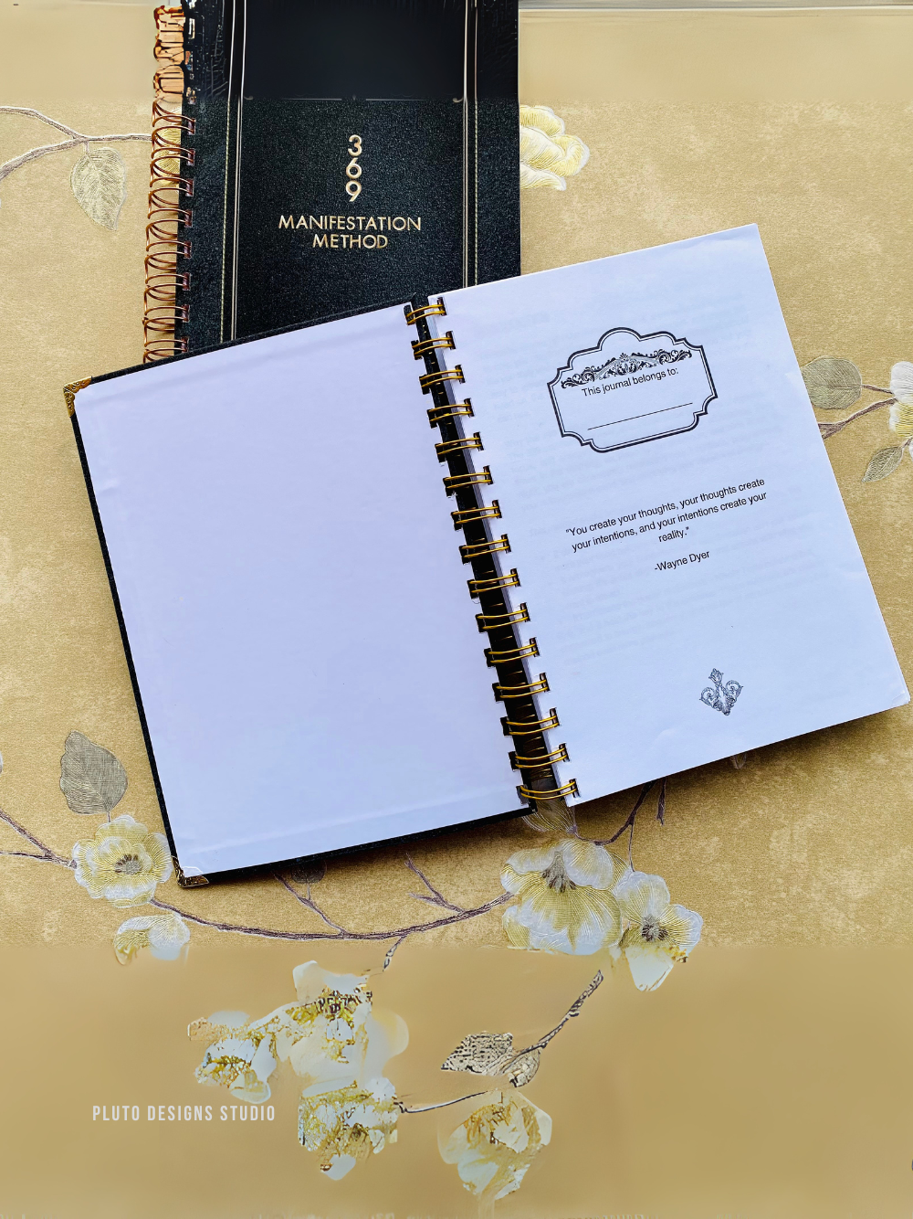 369 Manifestation Method Journal Black Cosmic Theme