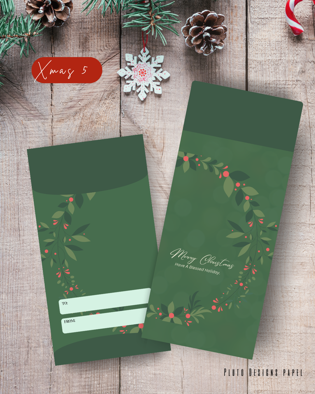 Money Envelope Holiday Christmas Theme 3