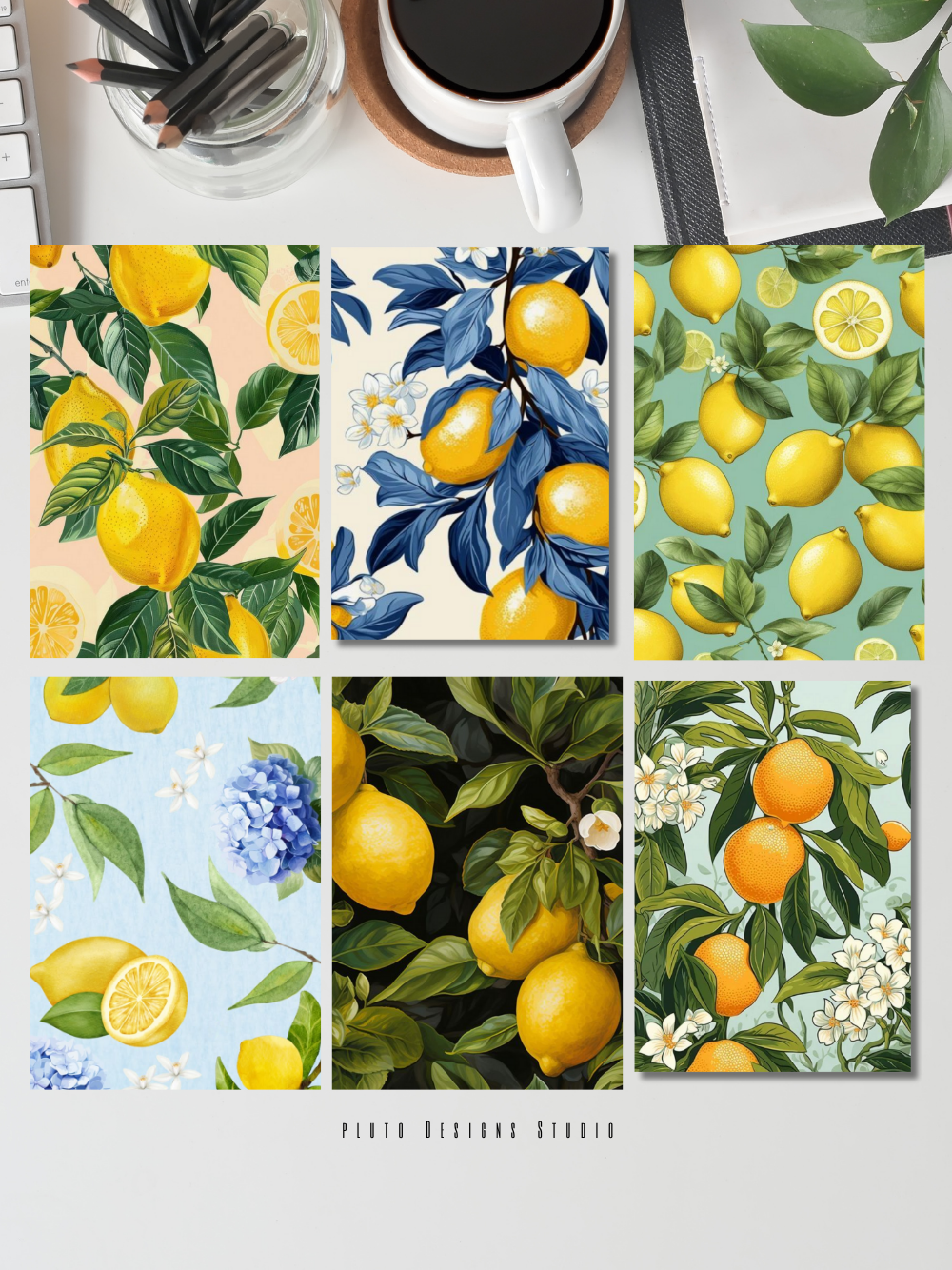 Designer Paper Pad – Lemons & Yellow Theme Scrapbook Paper Set
