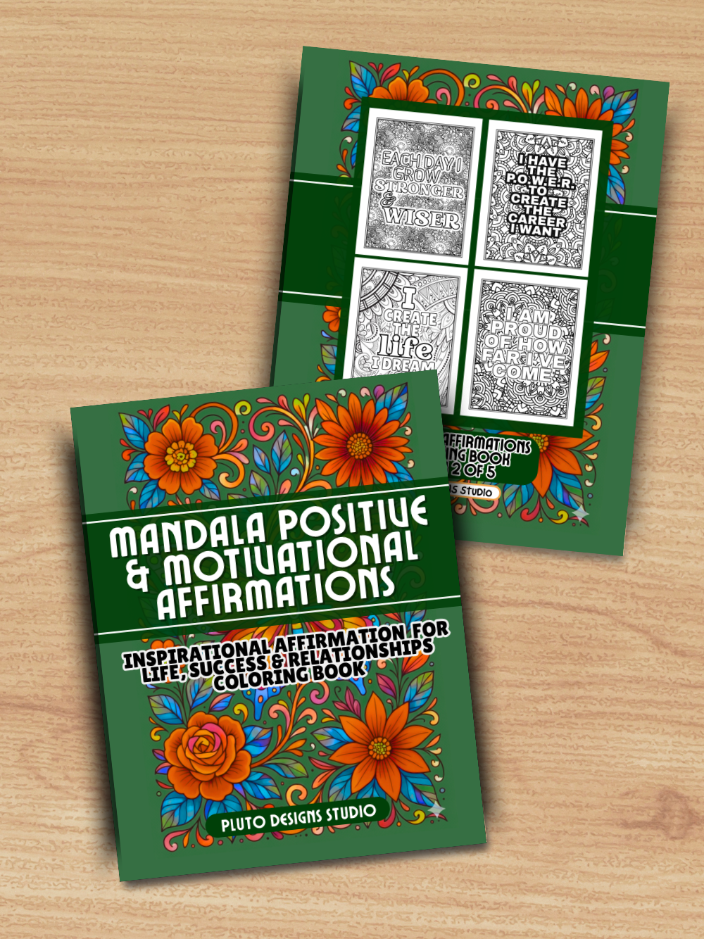 Mandala Positive & Motivational Message for Inspiration Coloring Book for Teens & Adults