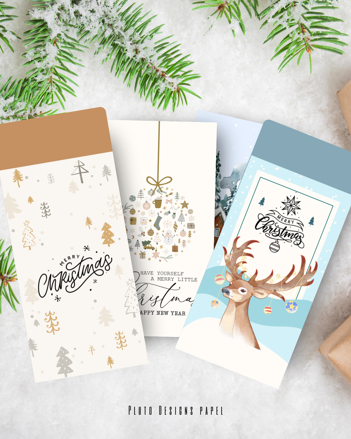 Christmas Money Envelopes holiday Theme 1