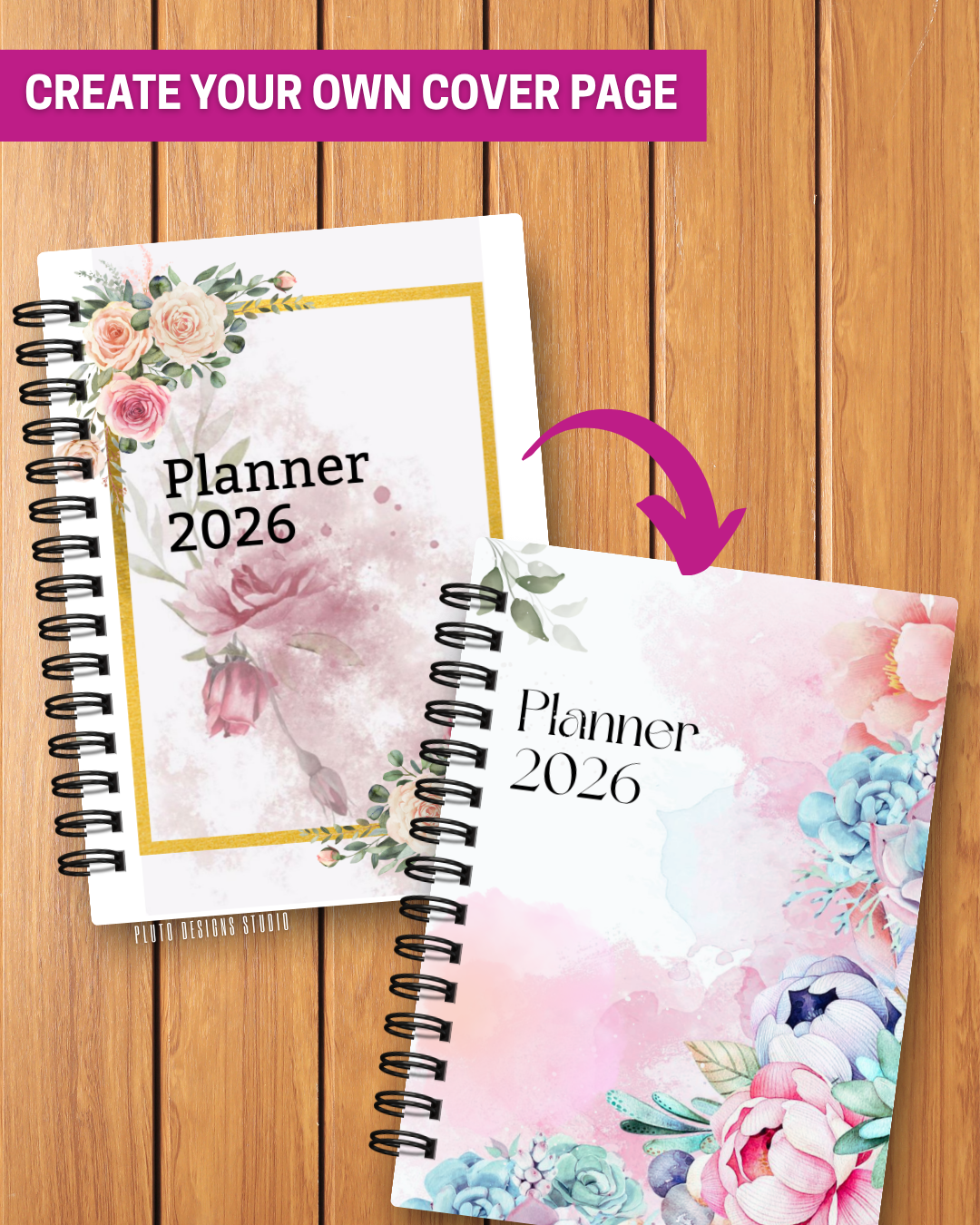 2026 Comprehensive Floral Planner – Fully Editable Canva Template (Canva Template)
