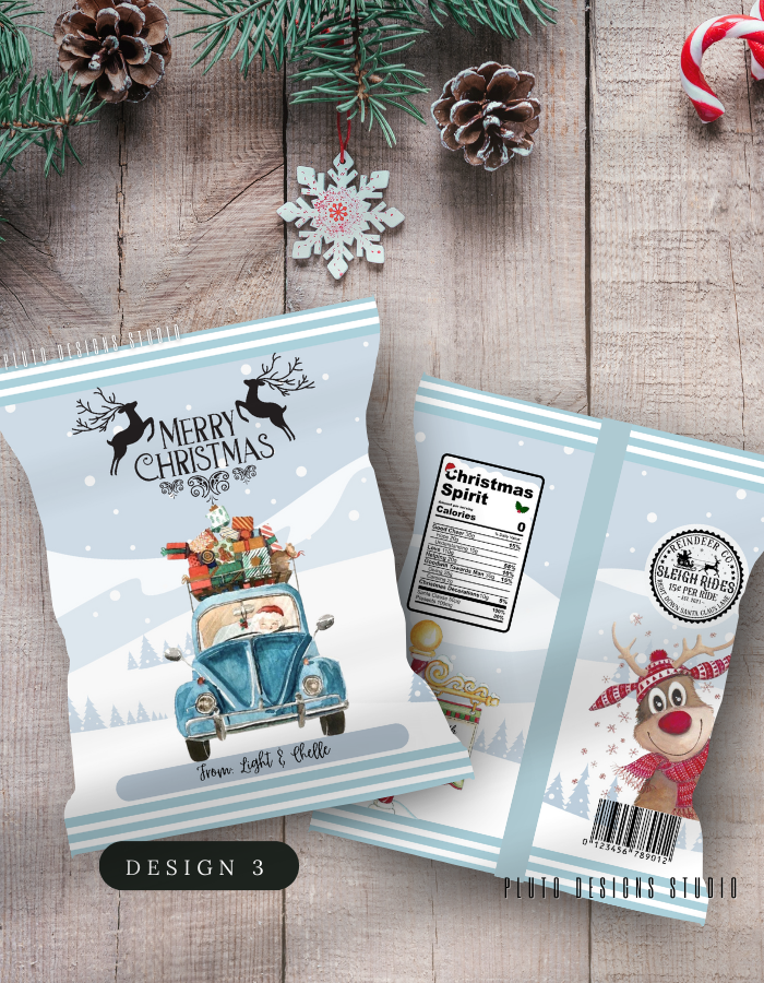 Christmas-Themed Chip Bags for Holiday Season B1