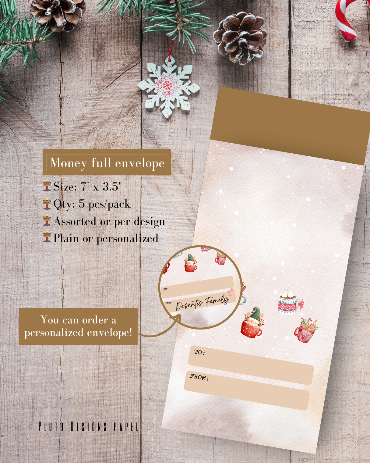 Money Envelope Holiday Christmas Theme 4