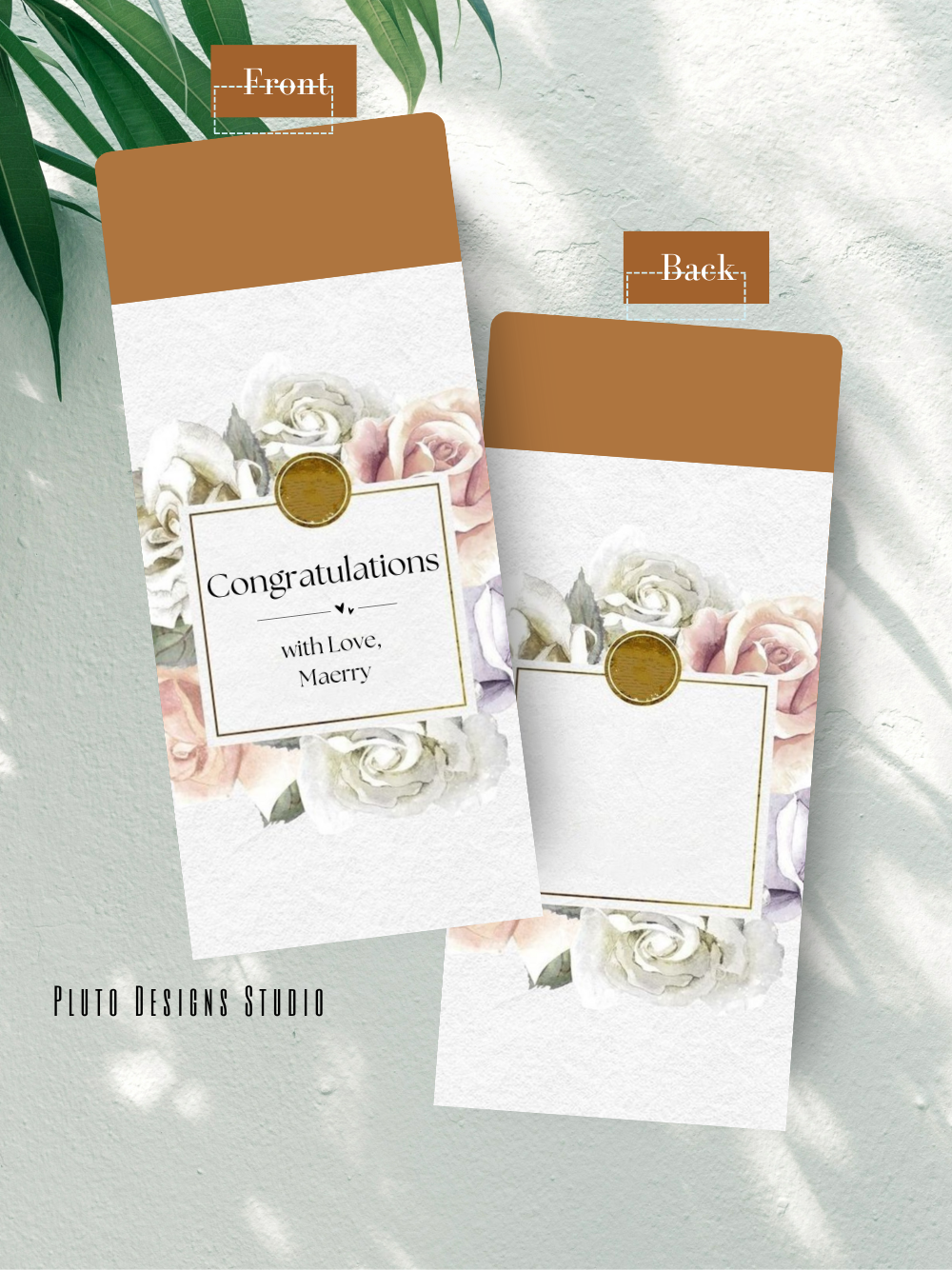 Money Envelope Vintage & Elegant Florals Batch Brown Vintage