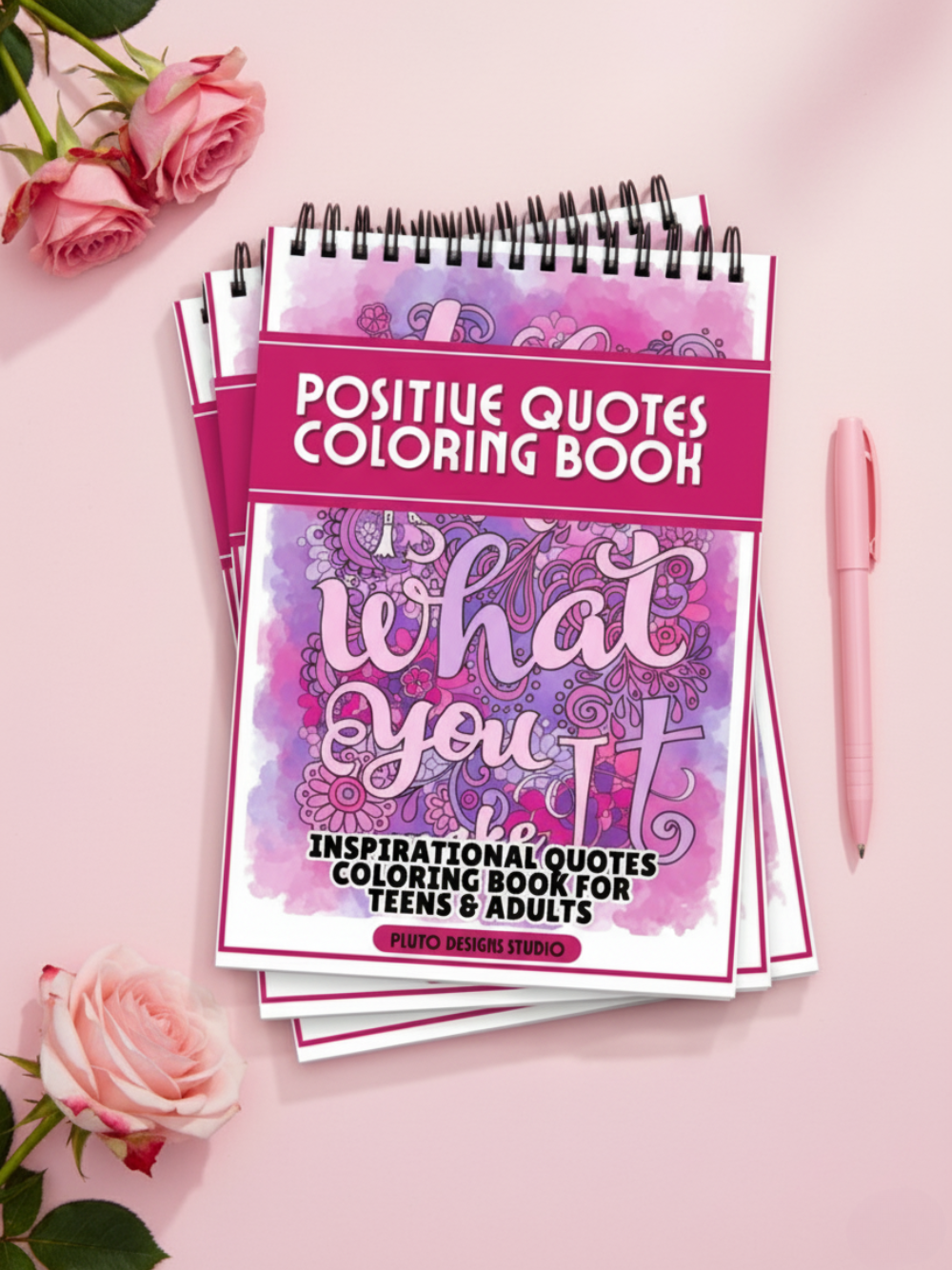 Positive Quotes Coloring Book for Teens & Grown-ups Inspirational Motivational Messages Series2
