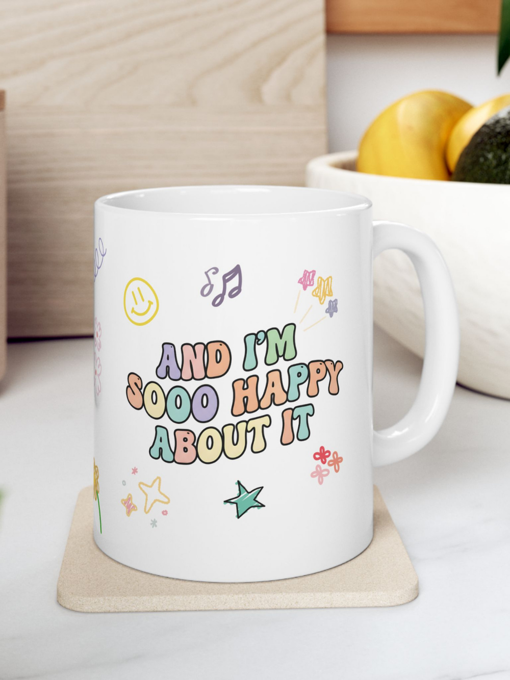 Positive Vibes Ceramic Mug — "The World Is A Better Place With Me" Message Coffee Cup (11oz, 15oz)