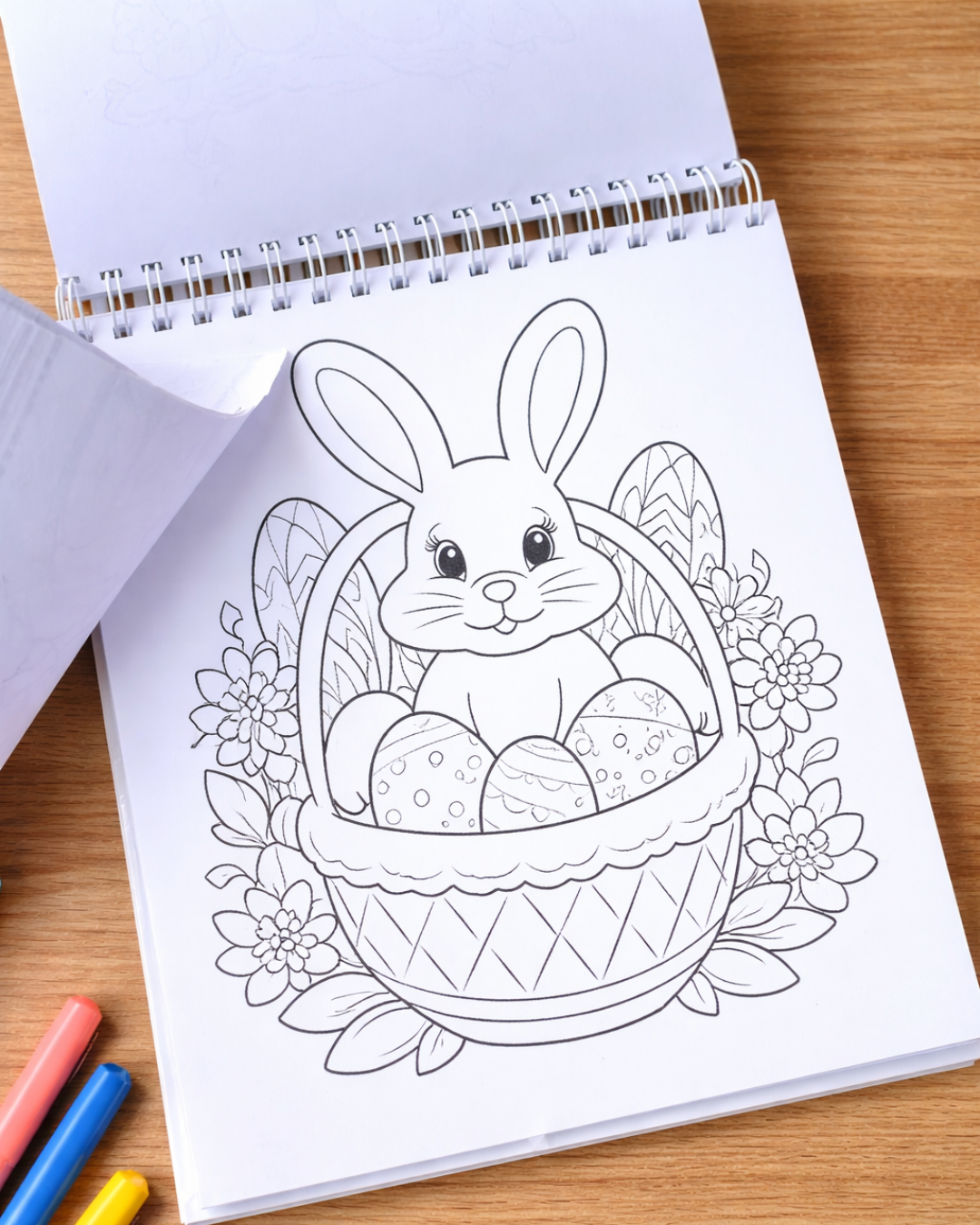 Happy Easter Coloring Book for Kids (Ages 7–12) – Cute Bunny & Easter Egg Coloring Pages | Bold &amp; Easy Designs