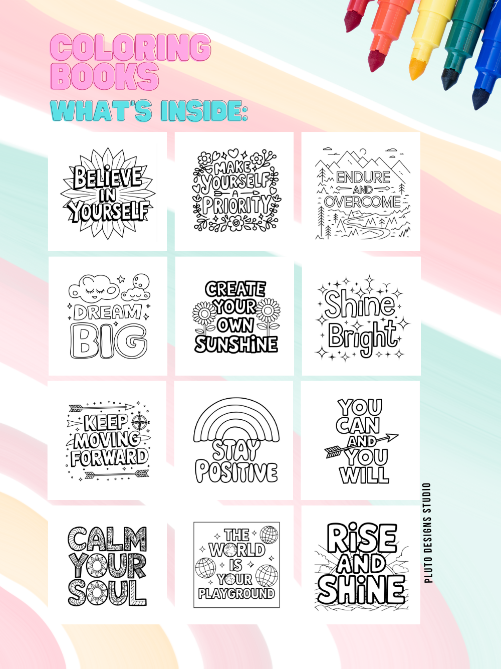 Motivational Quotes Coloring Book for  Teens & Adults: Christian Message Patterns to Color - Bold & Easy Positive Christians Message