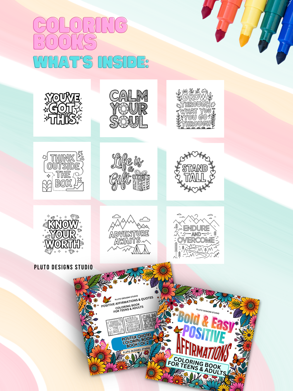 Motivational Quotes Coloring Book for  Teens & Adults: Christian Message Patterns to Color - Bold & Easy Positive Christians Message