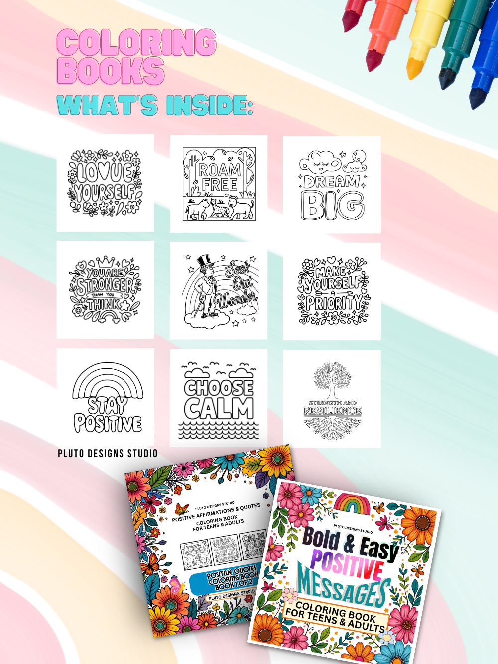 Motivational Quotes Coloring Book for  Teens & Adults: Christian Message Patterns to Color - Bold & Easy Positive Christians Message