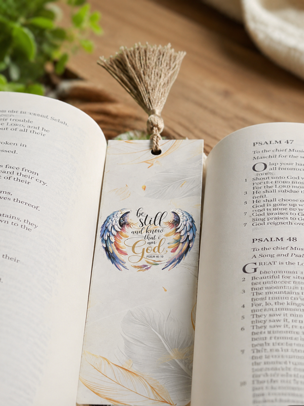 Faith-Themed Bookmark with Tassel | Bible Verse Christian Bookmarks in 8 Designs by Pluto Designs Studio Papel