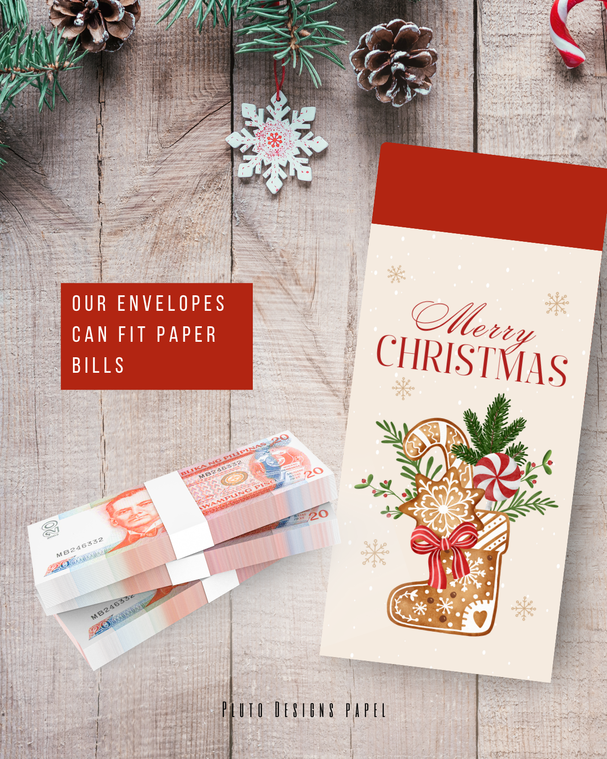 Christmas Money Envelopes holiday Theme 1