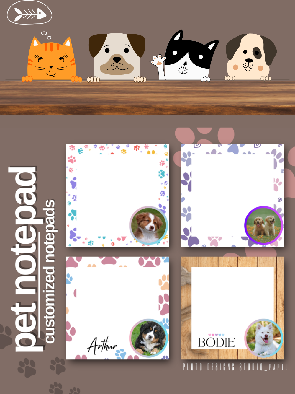 Fur Baby Design Customized Personalized Notepad