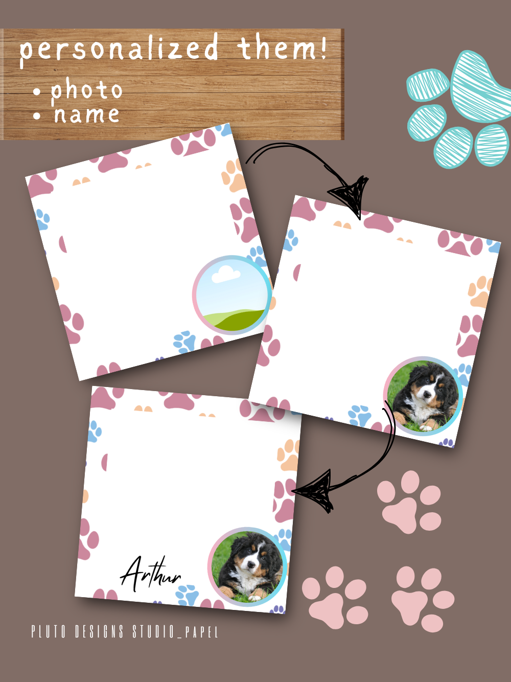 Fur Baby Design Customized Personalized Notepad