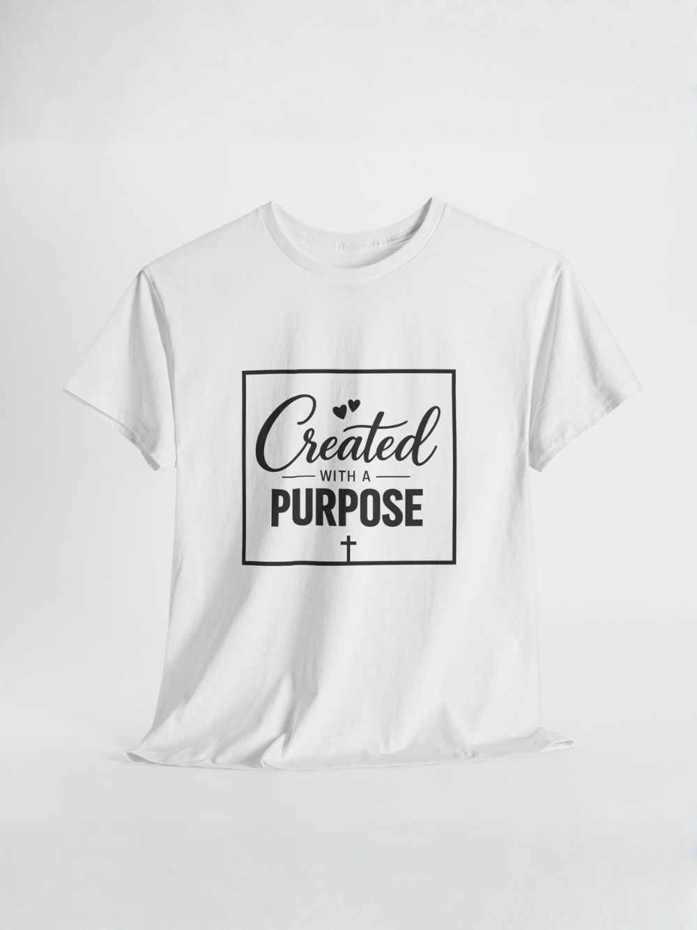 Created With A Purpose T-Shirt — Inspirational Christian Unisex Tee