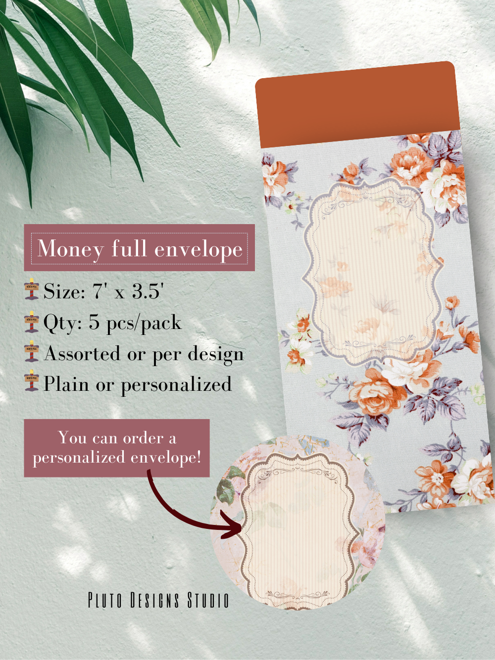 Money Envelope Floral Garden Theme 4